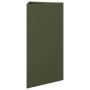 Triangular planters 2 units olive green steel 40x34.5x70 cm by , Pots and planters - Ref: Foro24-851164, Price: 108,37 €, Dis...