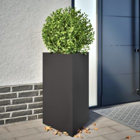 Triangular planters 2 units black steel 50x43x75 cm by , Pots and planters - Ref: Foro24-851172, Price: 101,99 €, Discount: %