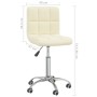 Cream-colored swivel dining chair in fabric by , dining chairs - Ref: Foro24-3087533, Price: 90,47 €, Discount: %