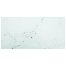 Marble design table with white tempered glass top 100x50 cm 6mm by , Table tops - Ref: Foro24-322258, Price: 39,12 €, Discoun...