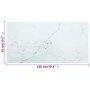 Marble design table with white tempered glass top 100x50 cm 6mm by , Table tops - Ref: Foro24-322258, Price: 39,12 €, Discoun...