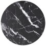 Black tempered glass marble design tabletop Ø60x0.8 cm by , Table tops - Ref: Foro24-322264, Price: 37,80 €, Discount: %