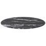 Black tempered glass marble design tabletop Ø60x0.8 cm by , Table tops - Ref: Foro24-322264, Price: 37,80 €, Discount: %