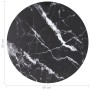 Black tempered glass marble design tabletop Ø60x0.8 cm by , Table tops - Ref: Foro24-322264, Price: 37,80 €, Discount: %