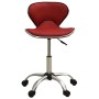 Silla de oficina de cuero sintético rojo vino tinto de , Sillas de oficina - Ref: Foro24-3088631, Precio: 79,75 €, Descuento: %