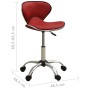 Silla de oficina de cuero sintético rojo vino tinto de , Sillas de oficina - Ref: Foro24-3088631, Precio: 79,75 €, Descuento: %