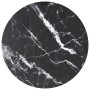 Black tempered glass marble design tabletop Ø50x0.8 cm by , Table tops - Ref: Foro24-322263, Price: 27,99 €, Discount: %