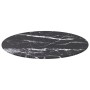 Black tempered glass marble design tabletop Ø50x0.8 cm by , Table tops - Ref: Foro24-322263, Price: 27,99 €, Discount: %