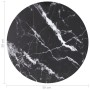 Black tempered glass marble design tabletop Ø50x0.8 cm by , Table tops - Ref: Foro24-322263, Price: 27,99 €, Discount: %