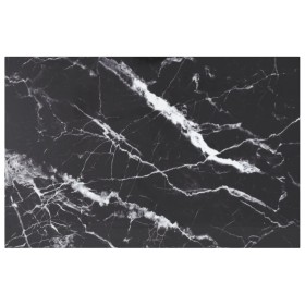 Black tempered glass marble design table top 100x62 cm 8 mm by , Table tops - Ref: Foro24-322275, Price: 53,09 €, Discount: %