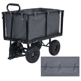 Revestimiento de carrito de jardín tela gris oscuro 81x41x40 cm de vidaXL, Piezas para carretillas - Ref: Foro24-92586, Preci...