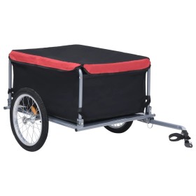 Schwarz-roter Fahrradanhänger 65 kg von vidaXL, Fahrradanhänger - Ref: Foro24-92588, Preis: 132,99 €, Rabatt: %