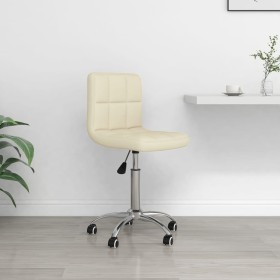 Cream-colored fabric swivel office chair by , Office chairs - Ref: Foro24-334315, Price: 82,99 €, Discount: %