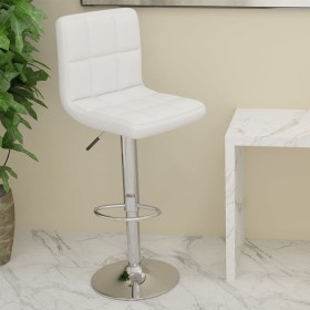 White synthetic leather kitchen stool by , Kitchen stools - Ref: Foro24-334219, Price: 86,99 €, Discount: %