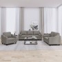 Three-piece sofa set with gray taupe fabric cushions by , Sofas - Ref: Foro24-3201793, Price: 734,16 €, Discount: %