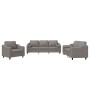 Three-piece sofa set with gray taupe fabric cushions by , Sofas - Ref: Foro24-3201793, Price: 734,16 €, Discount: %