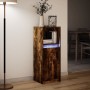 Sideboard with LED lighting, smoked oak engineered wood, 38x34x100 cm by , Sideboards - Ref: Foro24-852170, Price: 65,59 €, D...