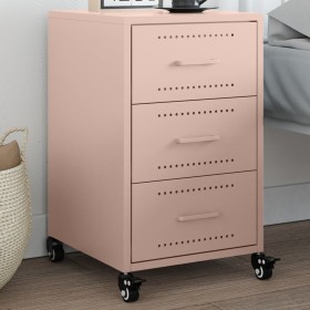 Pink steel bedside table 36x39x59 cm by , Nightstands - Ref: Foro24-846729, Price: 88,99 €, Discount: %