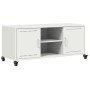 TV stand made of cold-rolled white steel, 100.5x39x43.5 cm by , TV Furniture - Ref: Foro24-846667, Price: 121,90 €, Discount: %