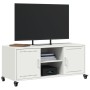 TV stand made of cold-rolled white steel, 100.5x39x43.5 cm by , TV Furniture - Ref: Foro24-846667, Price: 121,90 €, Discount: %