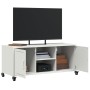 TV stand made of cold-rolled white steel, 100.5x39x43.5 cm by , TV Furniture - Ref: Foro24-846667, Price: 121,90 €, Discount: %