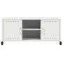 TV stand made of cold-rolled white steel, 100.5x39x43.5 cm by , TV Furniture - Ref: Foro24-846667, Price: 121,90 €, Discount: %