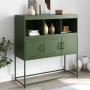 Cold-rolled steel sideboard in olive green 100.5x39x107 cm by , Sideboards - Ref: Foro24-846594, Price: 129,09 €, Discount: %