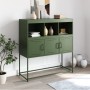 Cold-rolled steel sideboard in olive green 100.5x39x107 cm by , Sideboards - Ref: Foro24-846594, Price: 129,09 €, Discount: %