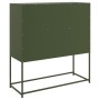 Cold-rolled steel sideboard in olive green 100.5x39x107 cm by , Sideboards - Ref: Foro24-846594, Price: 129,09 €, Discount: %