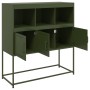 Cold-rolled steel sideboard in olive green 100.5x39x107 cm by , Sideboards - Ref: Foro24-846594, Price: 129,09 €, Discount: %