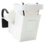 White synthetic leather hair salon shampoo chair by , Hairdressing chairs - Ref: Foro24-110314, Price: 330,14 €, Discount: %