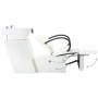 White synthetic leather hair salon shampoo chair by , Hairdressing chairs - Ref: Foro24-110314, Price: 330,14 €, Discount: %