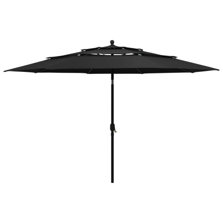 3-tier parasol with black aluminum pole 3.5 m by vidaXL, Umbrellas - Ref: Foro24-313882, Price: 98,99 €, Discount: %