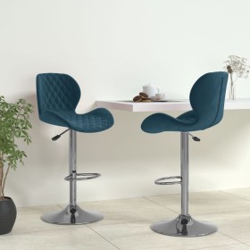 Küchenhocker, 2 Stück, in blauem Samtstoff. von , Küchenhocker - Ref: Foro24-334915, Preis: 159,99 €, Rabatt: %