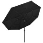 3-tier parasol with black aluminum pole 3.5 m by vidaXL, Umbrellas - Ref: Foro24-313882, Price: 98,99 €, Discount: %