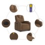 Electric reclining and lifting massage armchair in brown fabric by , Armchairs - Ref: Foro24-3204408, Price: 333,39 €, Discou...