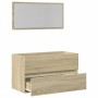 Bathroom cabinet with oak Sonoma colored mirror 80x38.5x45 cm by , Bathroom furniture - Ref: Foro24-849646, Price: 98,63 €, D...