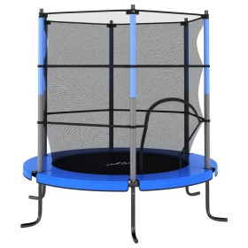 Cama elástica con red de seguridad redonda azul 140x160 cm de vidaXL, Trampolín - Ref: Foro24-92954, Precio: 109,99 €, Descue...