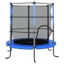 Cama elástica con red de seguridad redonda azul 140x160 cm de vidaXL, Trampolín - Ref: Foro24-92954, Precio: 109,61 €, Descue...