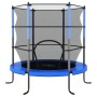 Cama elástica con red de seguridad redonda azul 140x160 cm de vidaXL, Trampolín - Ref: Foro24-92954, Precio: 109,61 €, Descue...