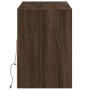 Wall-mounted TV stand with LED lights in brown oak color, 130x31x45 cm. by , TV Furniture - Ref: Foro24-852347, Price: 108,98...