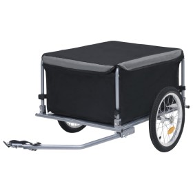 Black and gray bicycle trailer 65 kg by vidaXL, Bicycle trailers - Ref: Foro24-92590, Price: 146,99 €, Discount: %