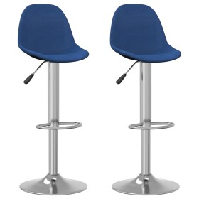 Kitchen stools 2 units blue fabric by , Kitchen stools - Ref: Foro24-333385, Price: 121,99 €, Discount: %