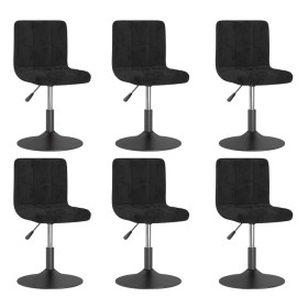 Sillas de comedor giratorias 6 unidades terciopelo negro de , Sillas de comedor - Ref: Foro24-3087489, Precio: 329,99 €, Desc...