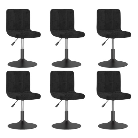 Swivel dining chairs 6 units black velvet by , dining chairs - Ref: Foro24-3087489, Price: 352,80 €, Discount: %