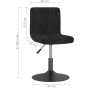 Sillas de comedor giratorias 6 unidades terciopelo negro de , Sillas de comedor - Ref: Foro24-3087489, Precio: 352,80 €, Desc...