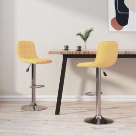 Kitchen stools 2 units yellow fabric by , Kitchen stools - Ref: Foro24-333952, Price: 128,99 €, Discount: %