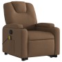 Reclining massage chair with brown fabric footrest by , Armchairs - Ref: Foro24-3204384, Price: 293,65 €, Discount: %