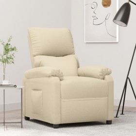 Sillón reclinable de tela crema de , Sillones - Ref: Foro24-344902, Precio: 176,83 €, Descuento: %