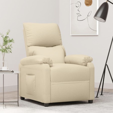 Sillón reclinable de tela crema de , Sillones - Ref: Foro24-344902, Precio: 176,61 €, Descuento: %